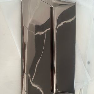 Mark Fran Mirrored Metallic Envelope Clutch